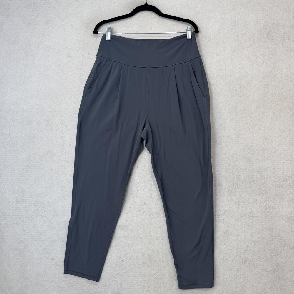 Athleta Pants Womens M Gray Elation Ankle Tapered Pockets Yoga Athletic Lounge